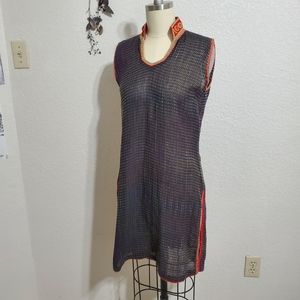 Black sheer vintage tunic